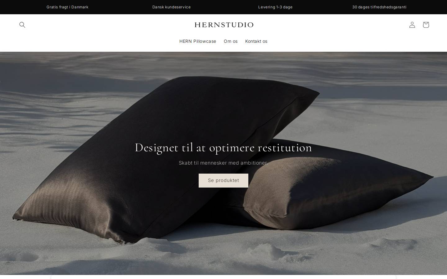 HERN studio homepage screenshot
