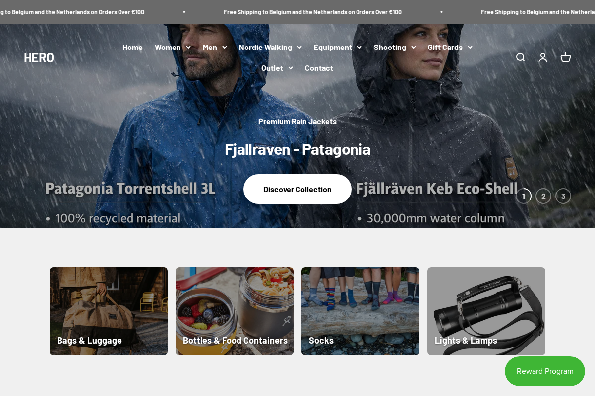 HERO homepage screenshot