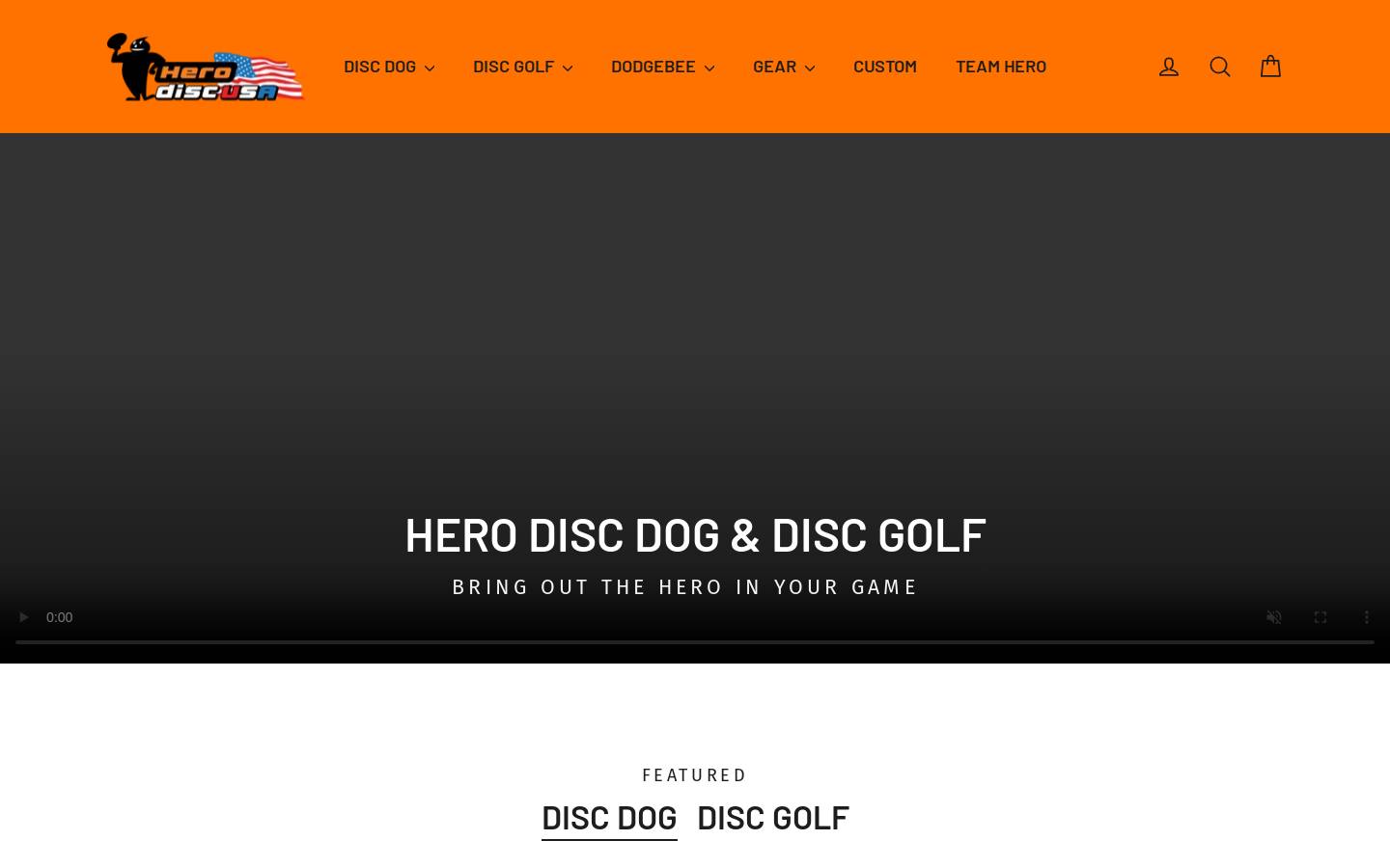 Hero Disc USA homepage screenshot