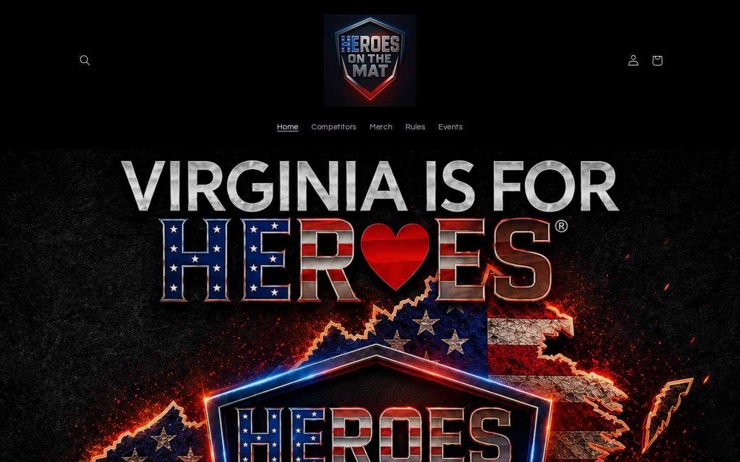 heroesonthemat.com homepage screenshot