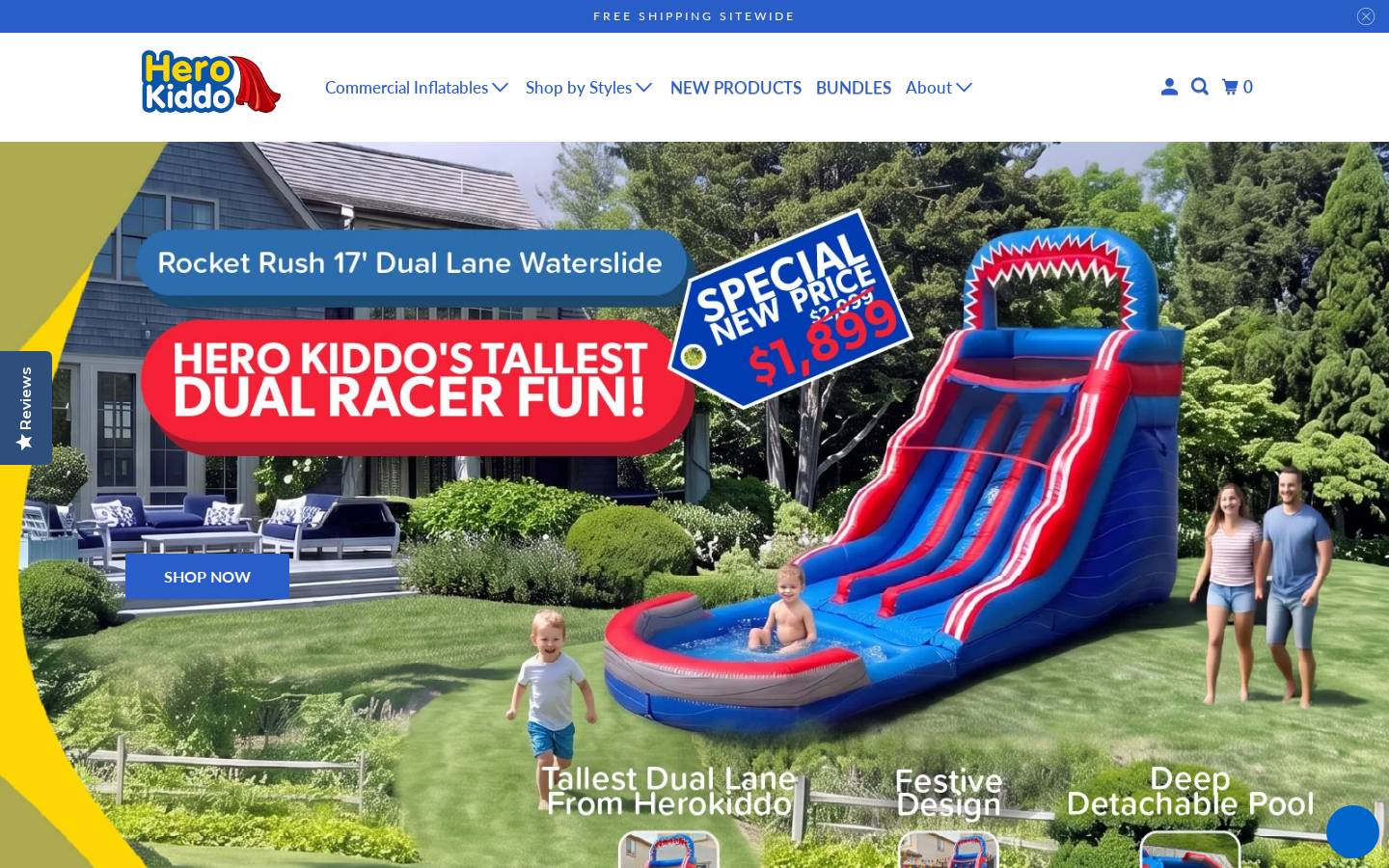 Hero Kiddo homepage screenshot