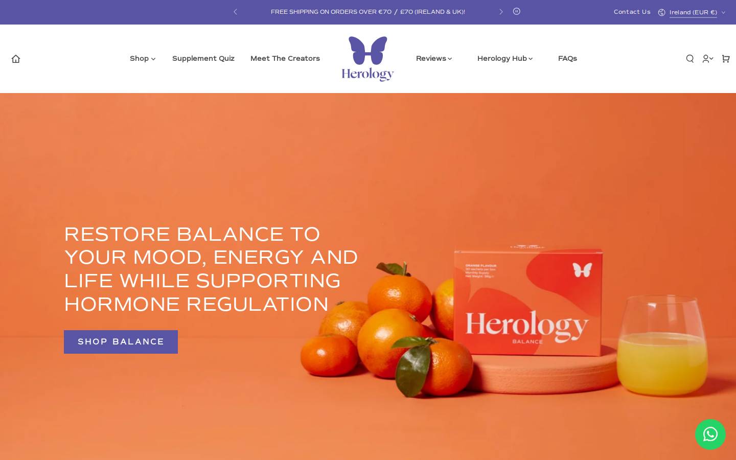herologysupplements.com homepage screenshot