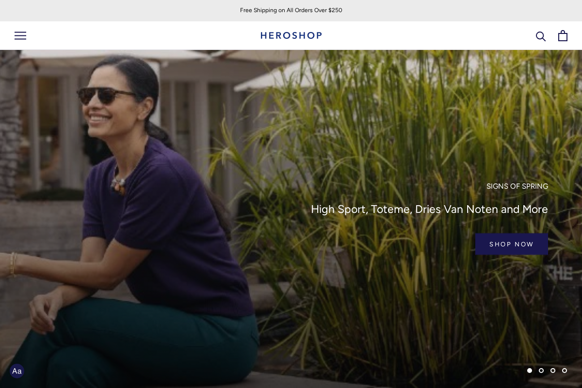 heroshopsf.com homepage screenshot