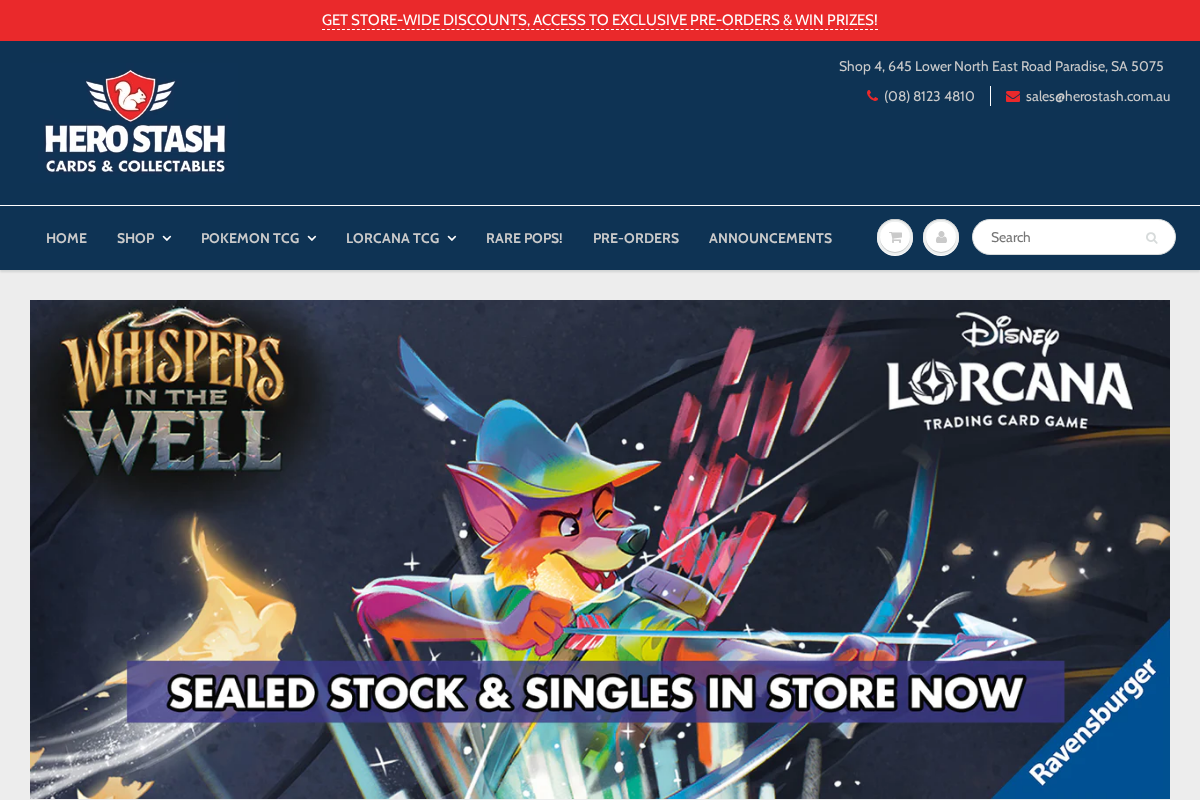 herostash.com.au homepage screenshot