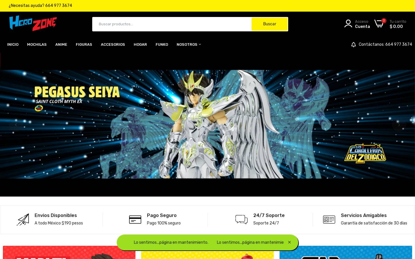 herozone.com.mx homepage screenshot