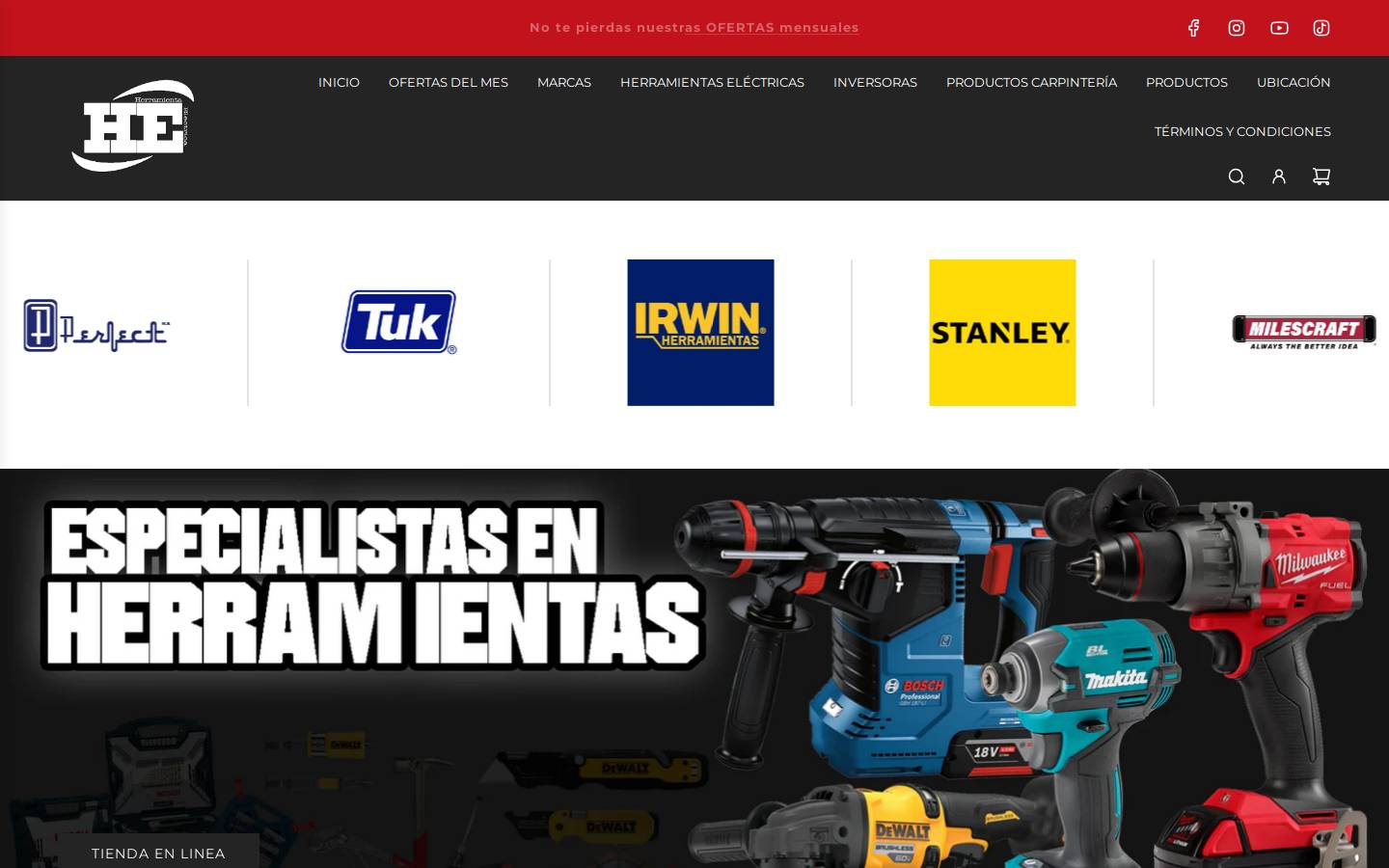 herramientaelectrica.mx homepage screenshot