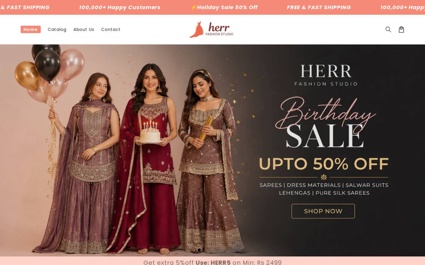herrfashionstudio.com homepage screenshot