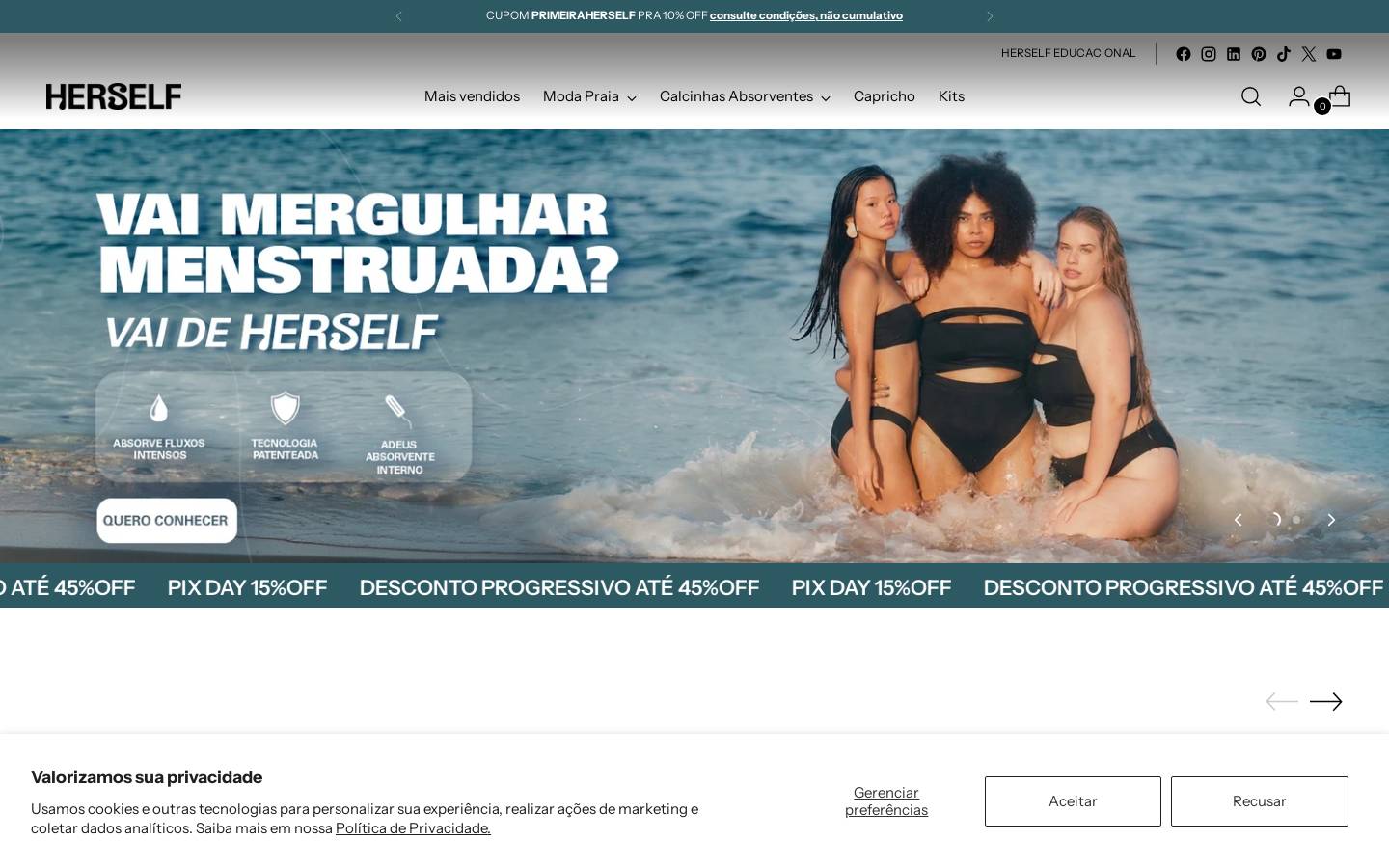 herself.com.br homepage screenshot