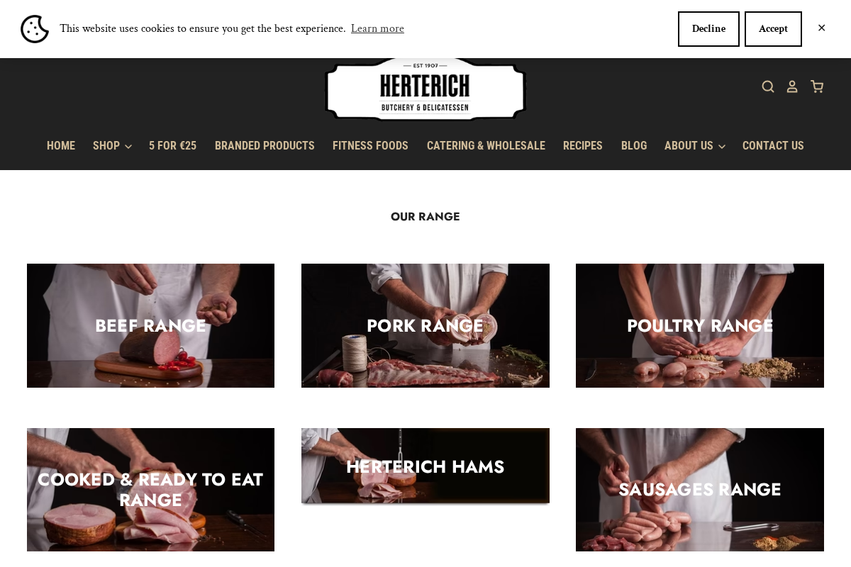 herterichartisanmeats.ie homepage screenshot