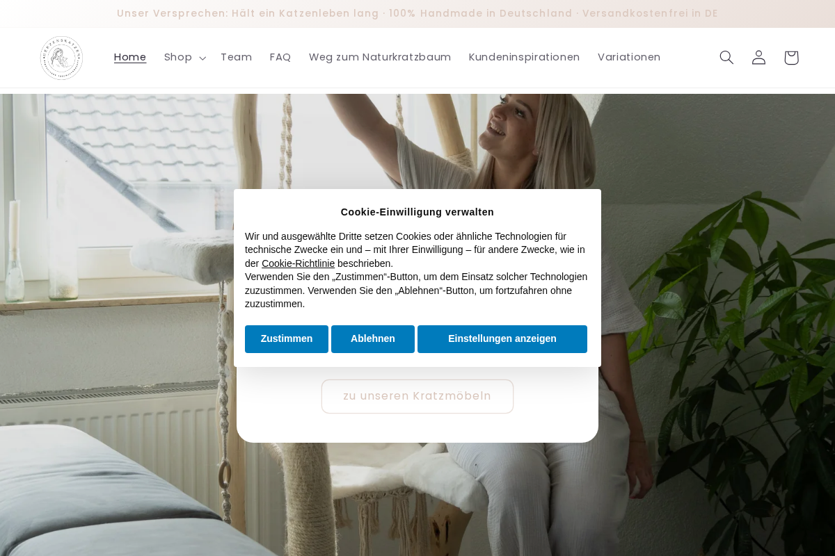 Herzenskatzen homepage screenshot