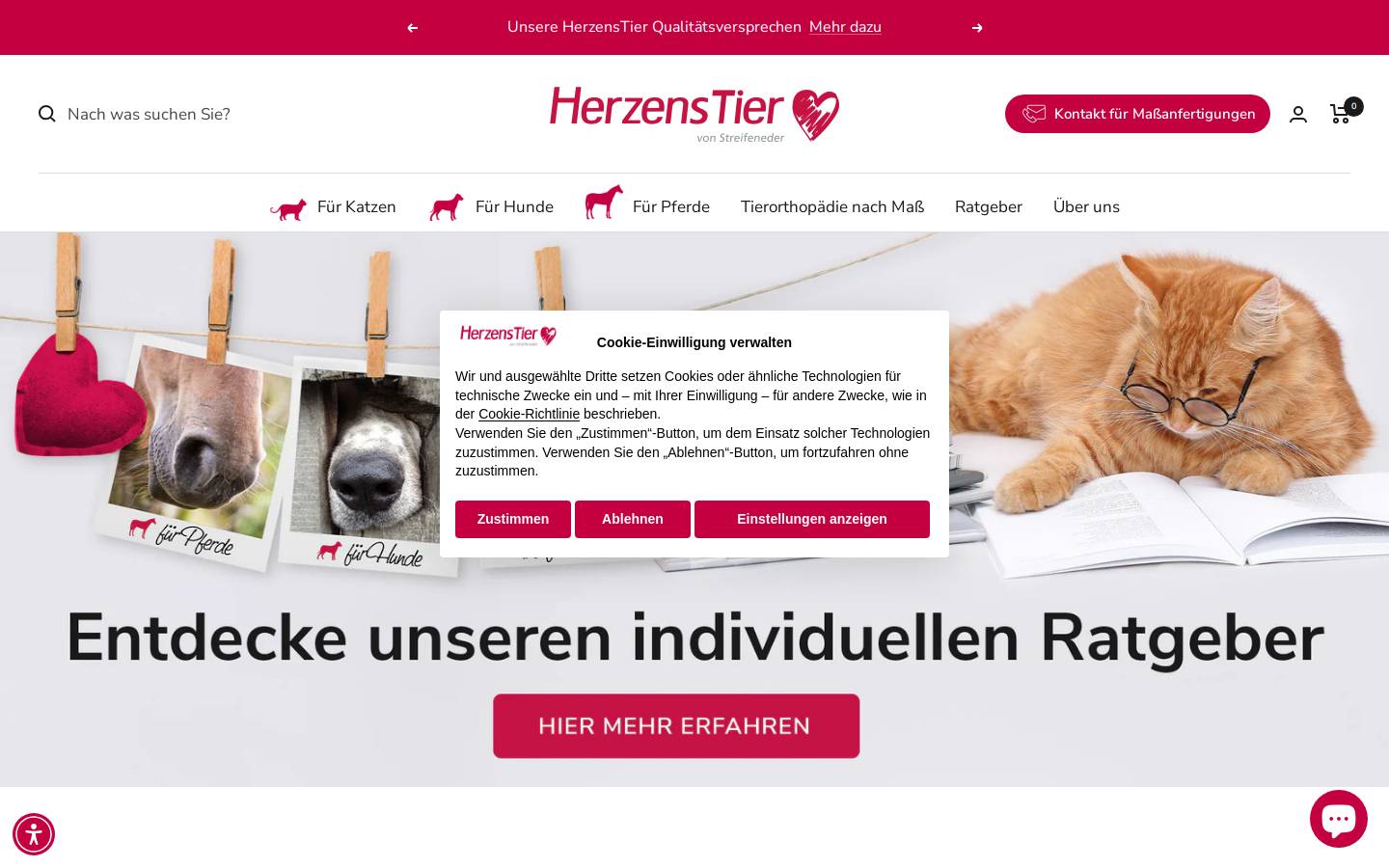 herzenstier.com homepage screenshot