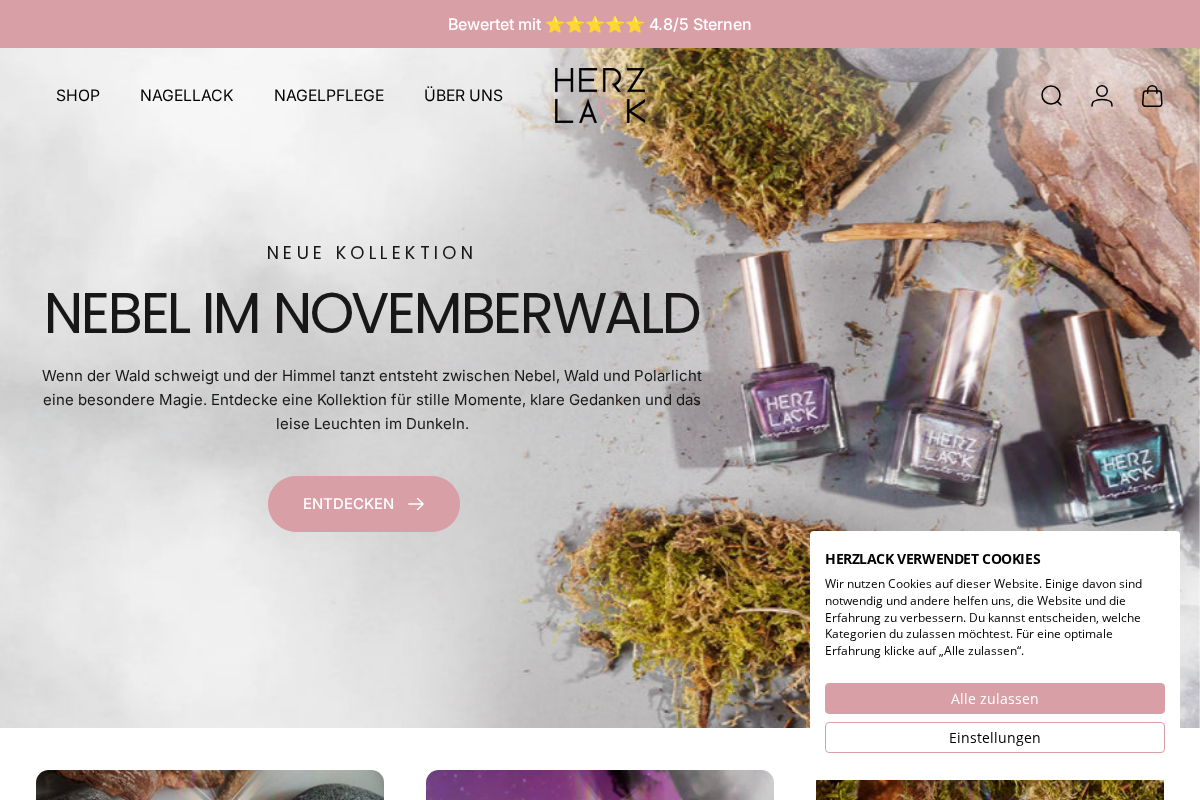 HERZLACK homepage screenshot