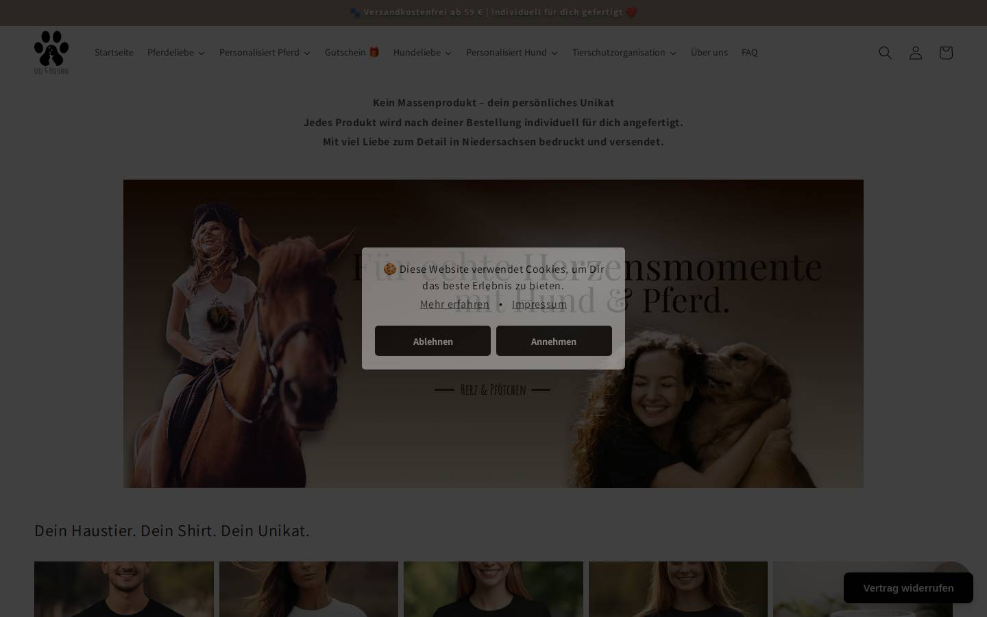 Herzundpfoetchen homepage screenshot