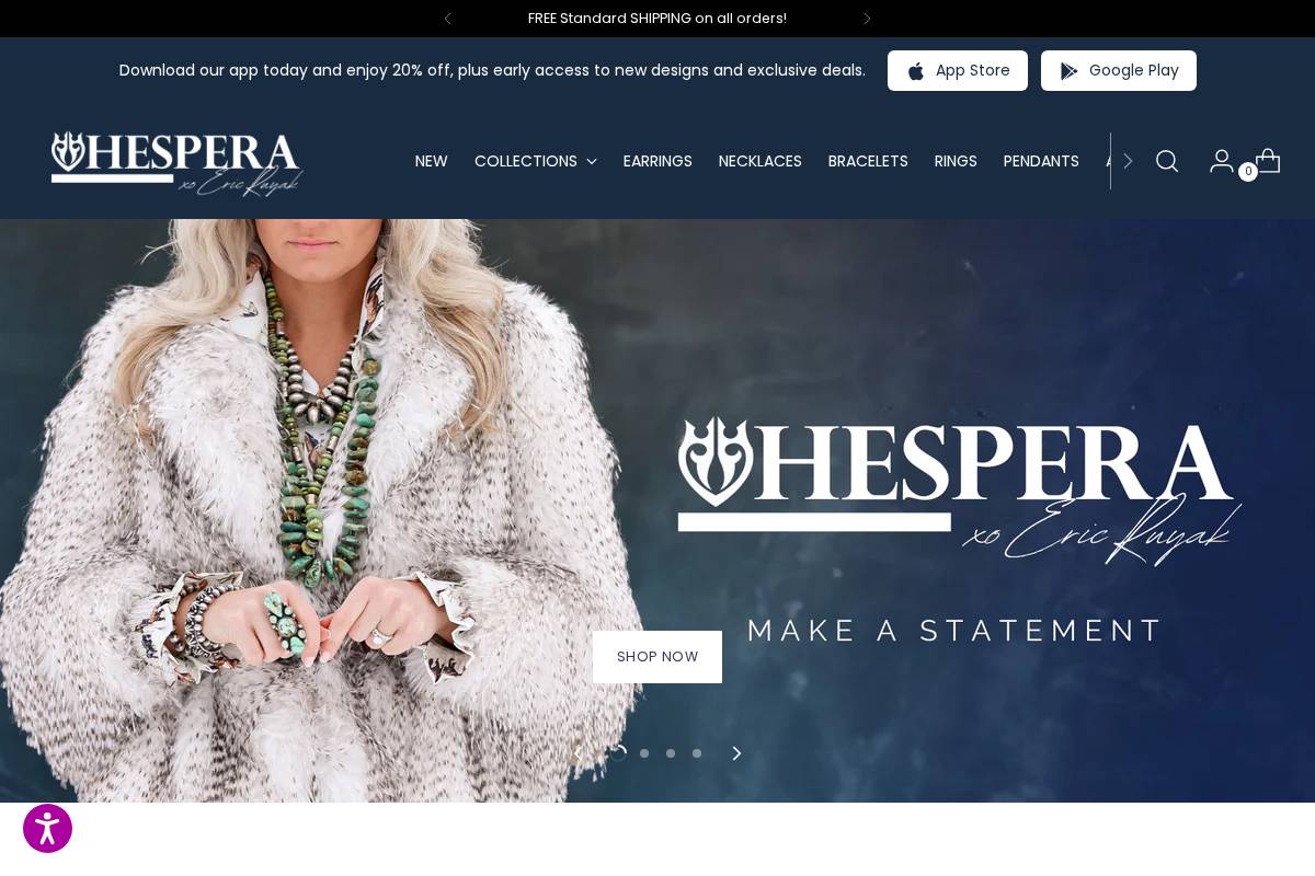 hespera.com homepage screenshot