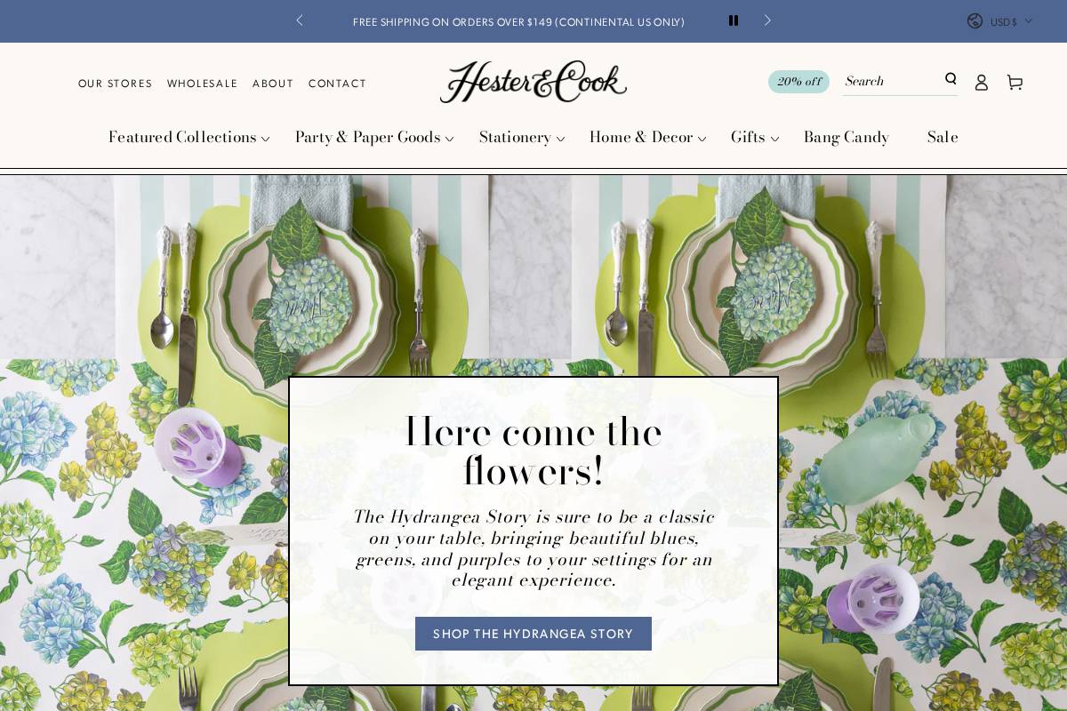 hesterandcook.com homepage screenshot