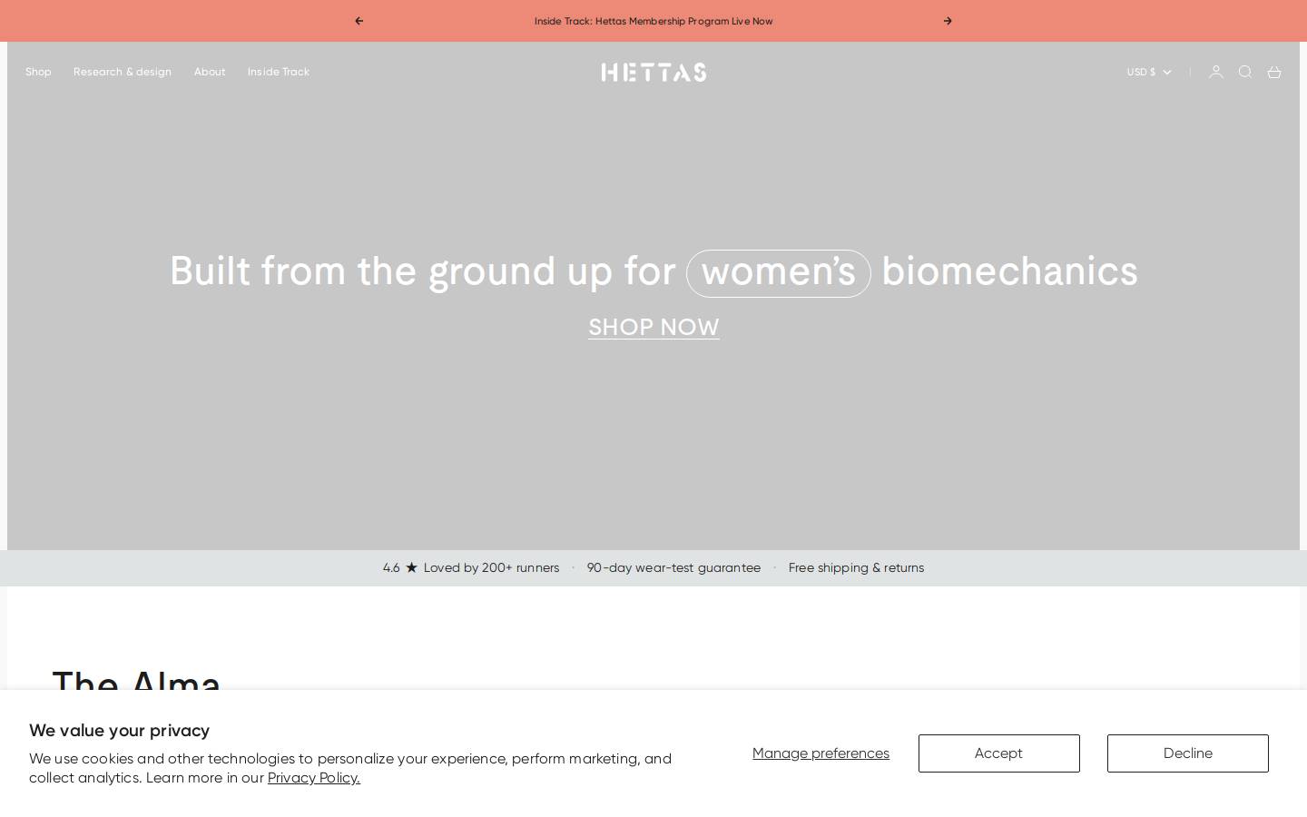 hettas.com homepage screenshot