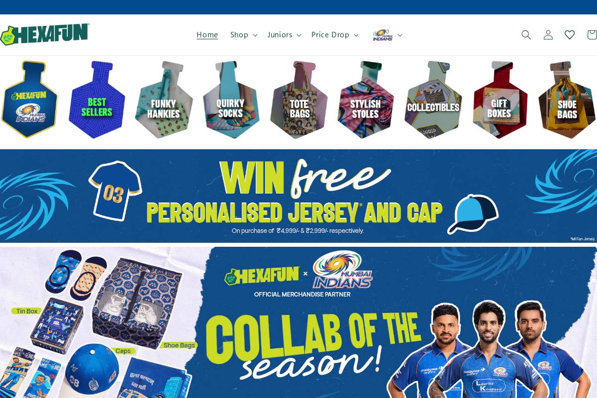 hexafunstyles.com homepage screenshot