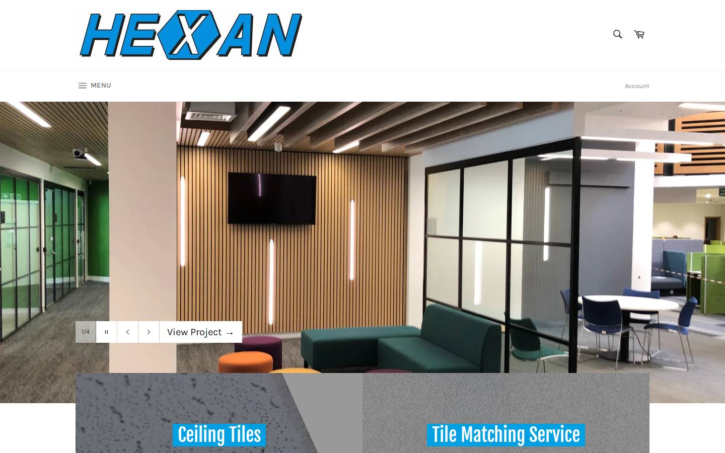 hexan.co.uk homepage screenshot