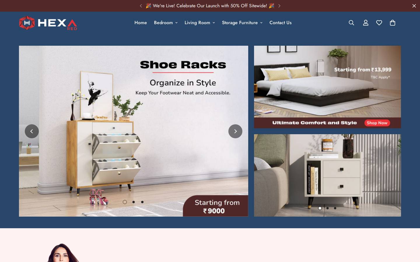 hexared.com homepage screenshot