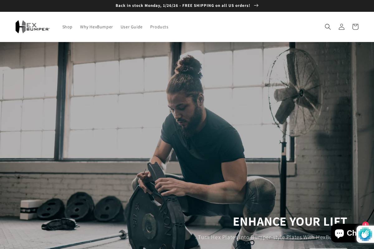 HexBumper homepage screenshot
