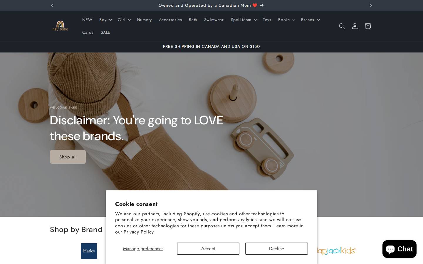 heybabe.ca homepage screenshot