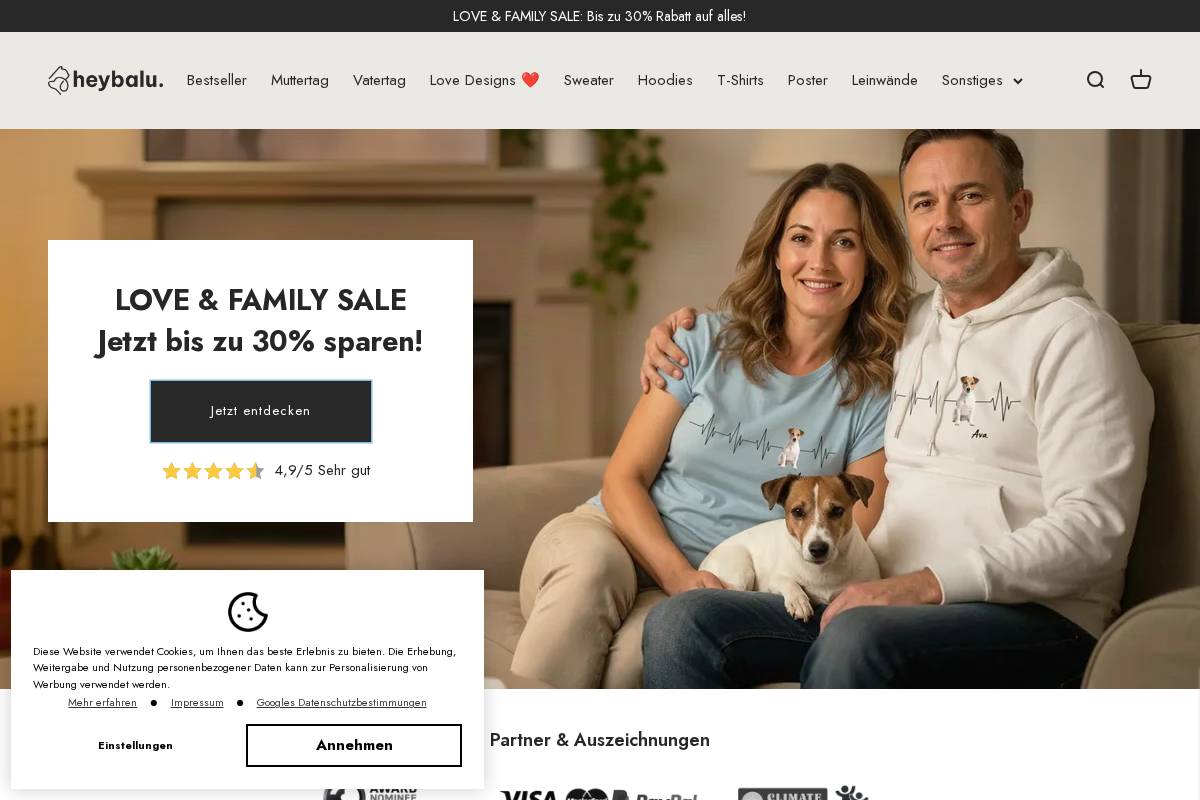 Heybalu homepage screenshot