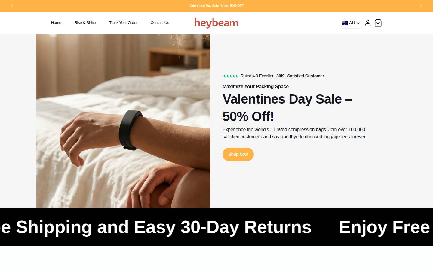 heybeam.co homepage screenshot