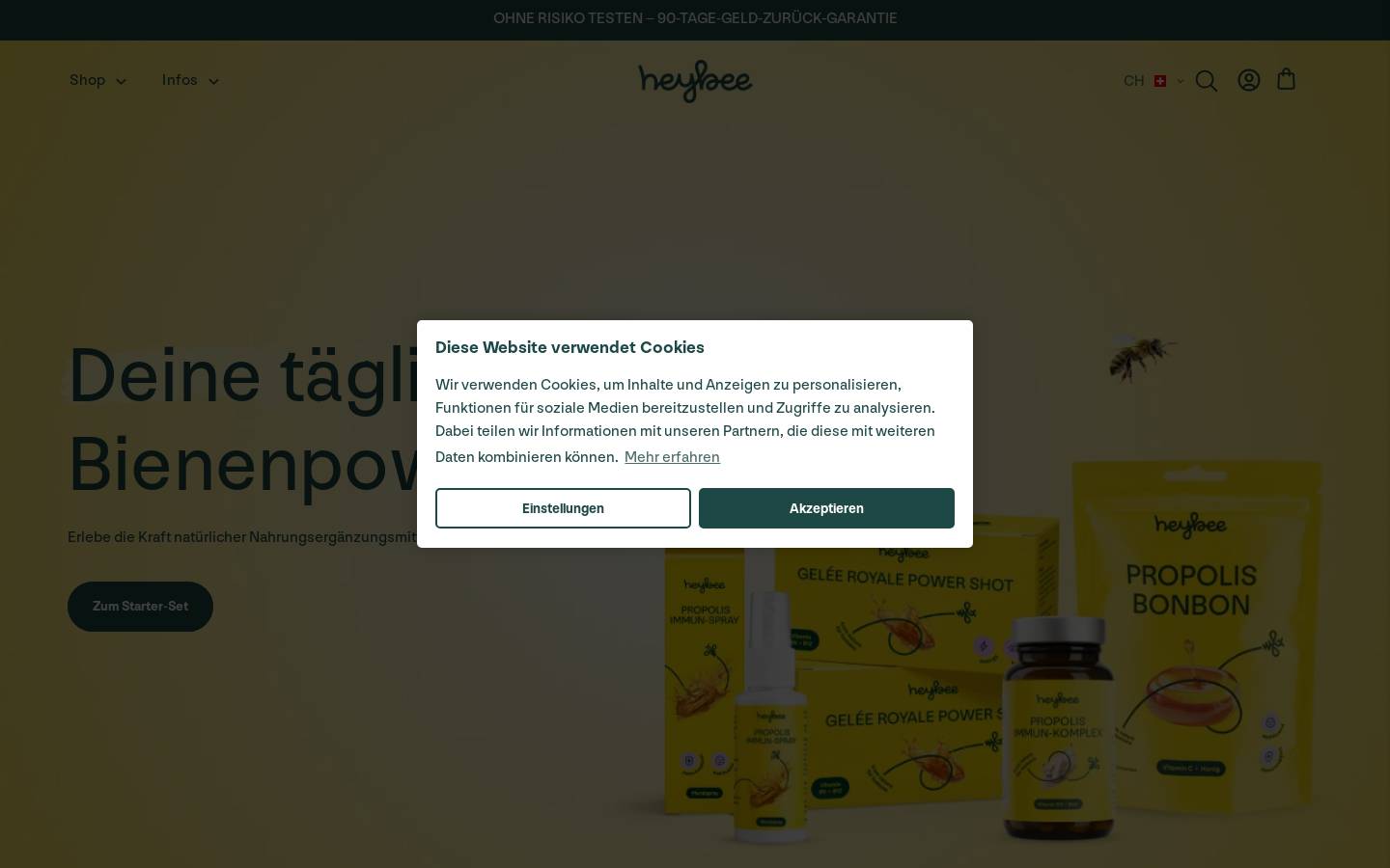 heybee homepage screenshot