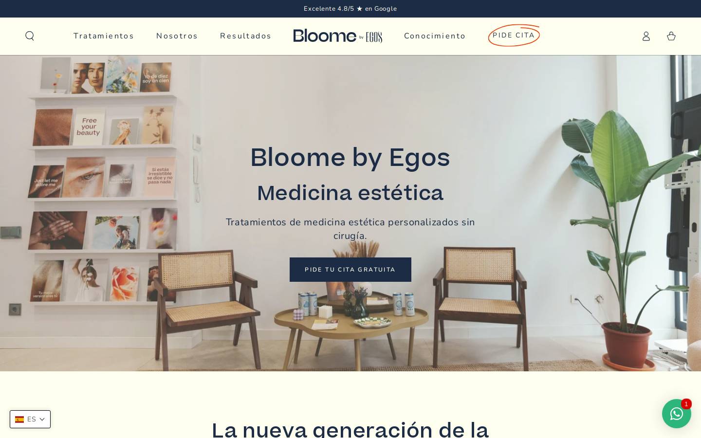 Bloome homepage screenshot