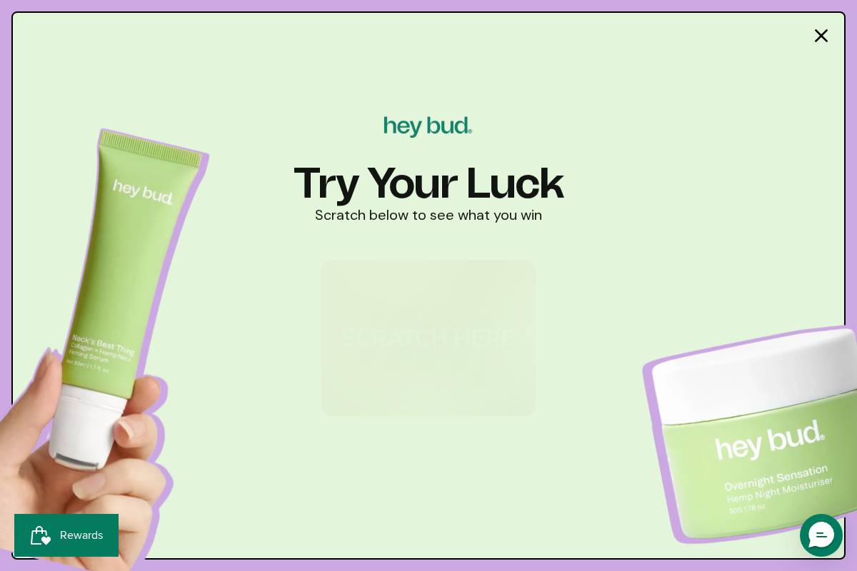 Hey Bud Skincare homepage screenshot