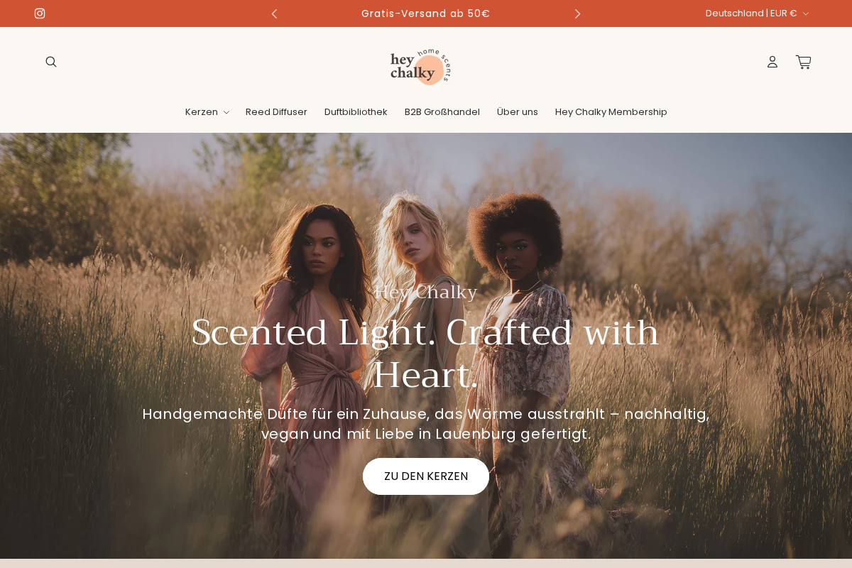 Hey Chalky homepage screenshot