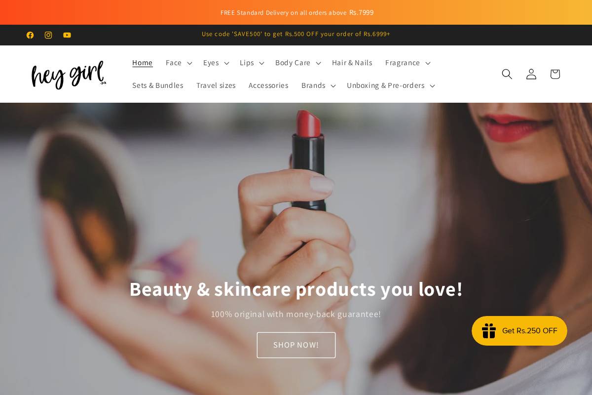 heygirl.pk homepage screenshot