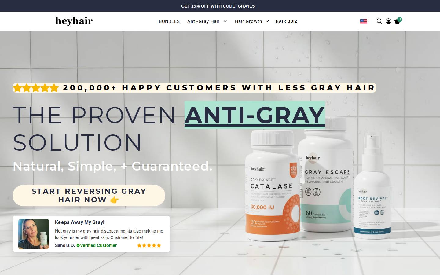 heyhair.co homepage screenshot