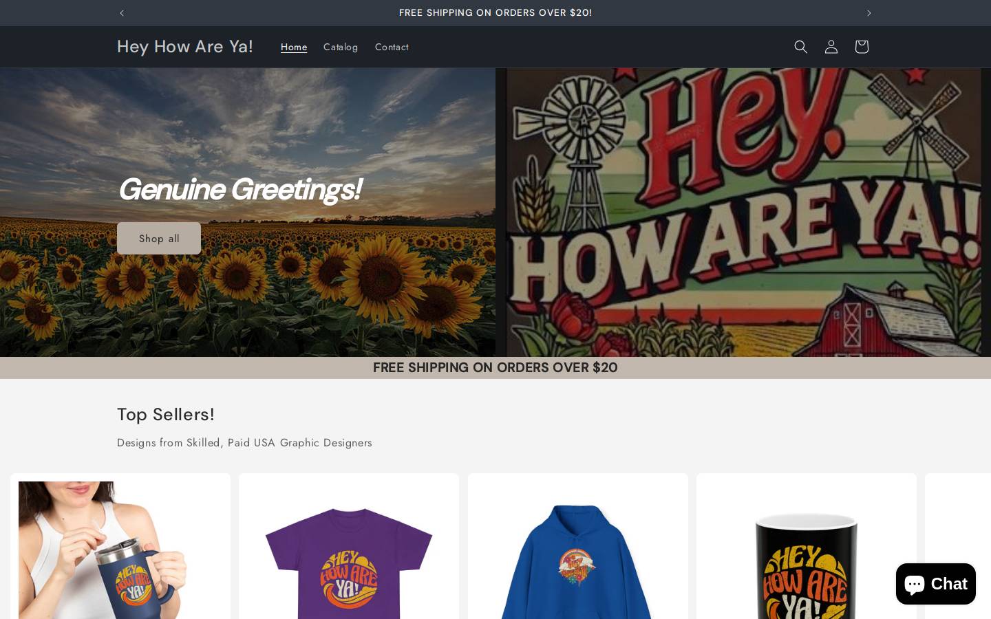 heyhowareya.co homepage screenshot