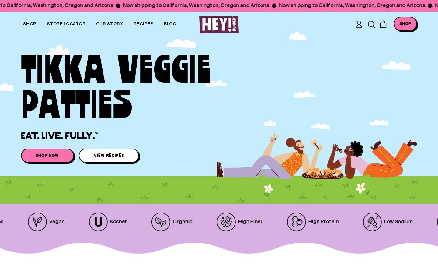 heyhunger.com homepage screenshot