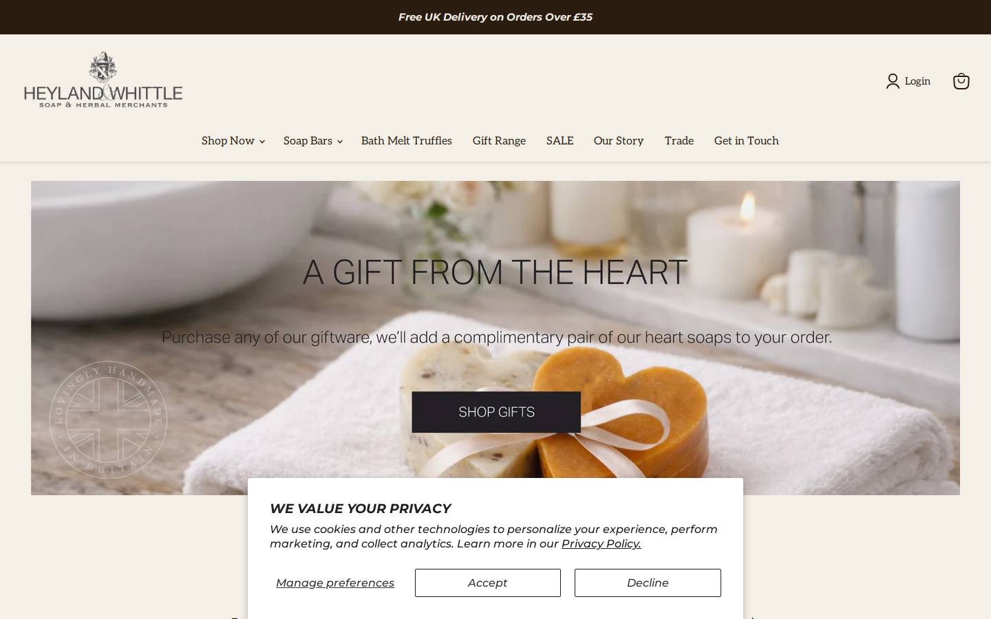 Heyland & Whittle Ltd homepage screenshot