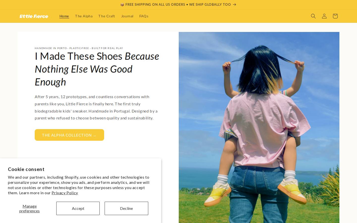 heylittlefierce.com homepage screenshot