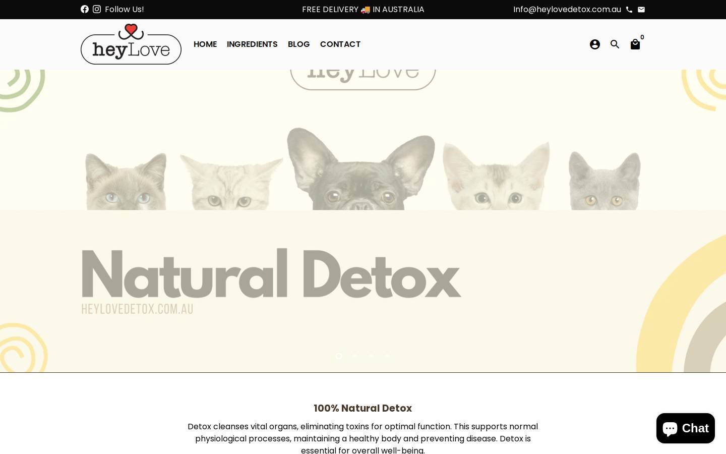 heylovedetox.com.au homepage screenshot
