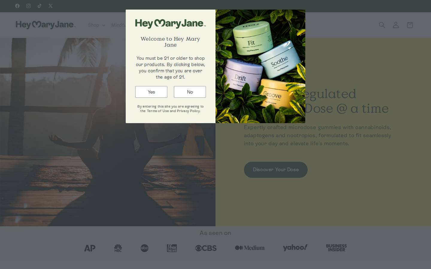 heymaryjane.com homepage screenshot