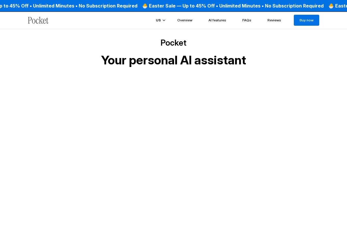 Heypocket homepage screenshot