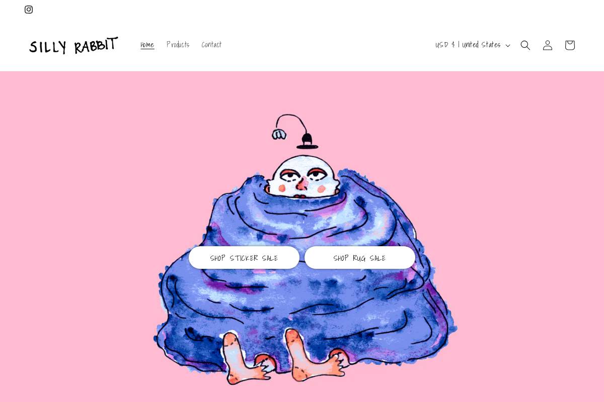 heysillyrabbit.com homepage screenshot