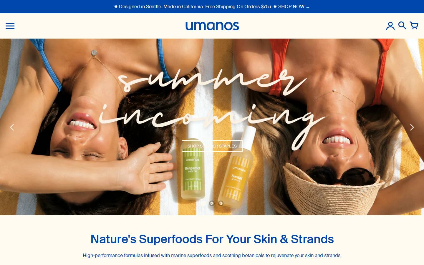 heyumanos.com homepage screenshot