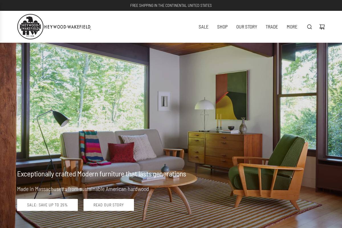 heywoodwakefield.com homepage screenshot