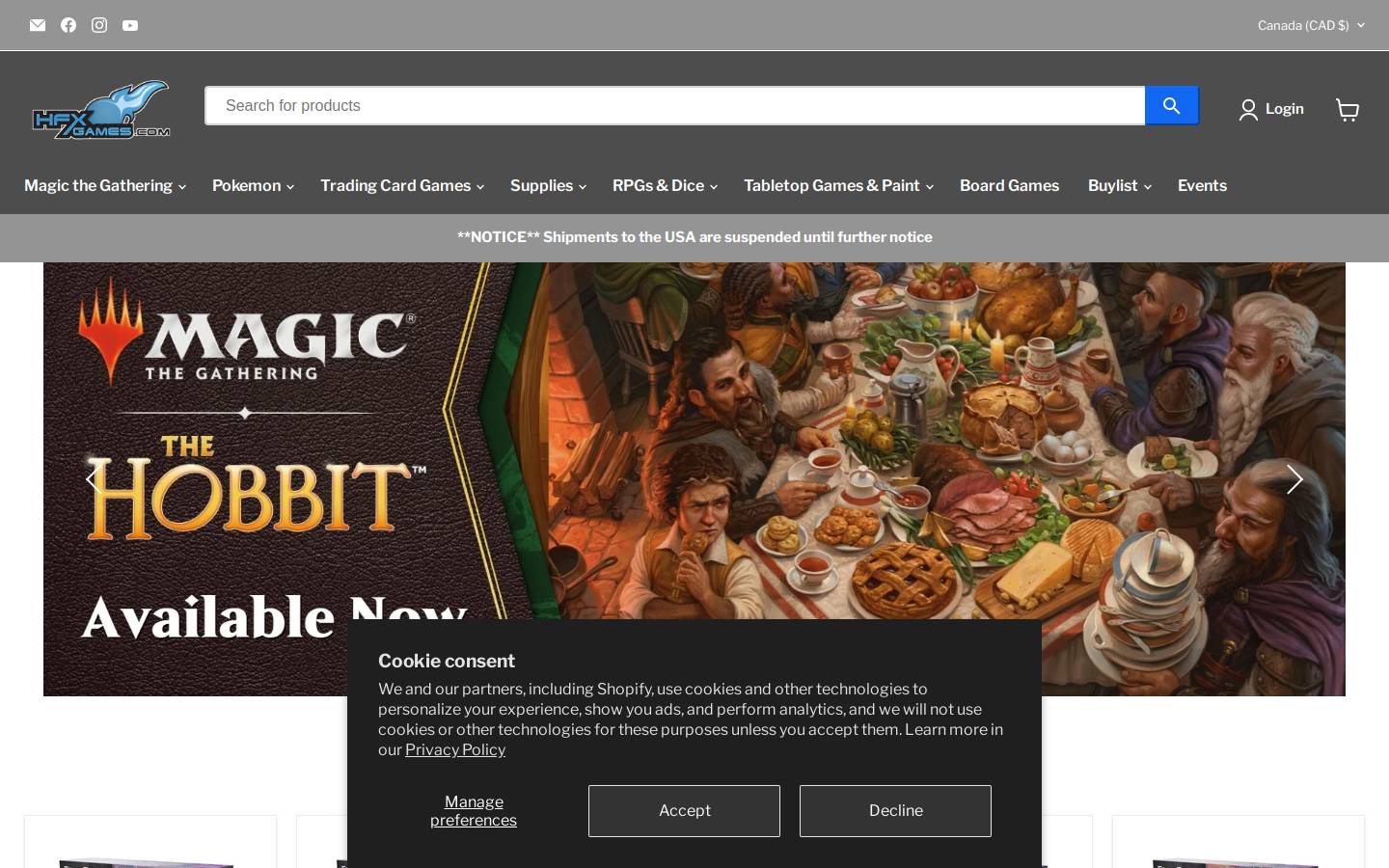 hfxgames.com homepage screenshot