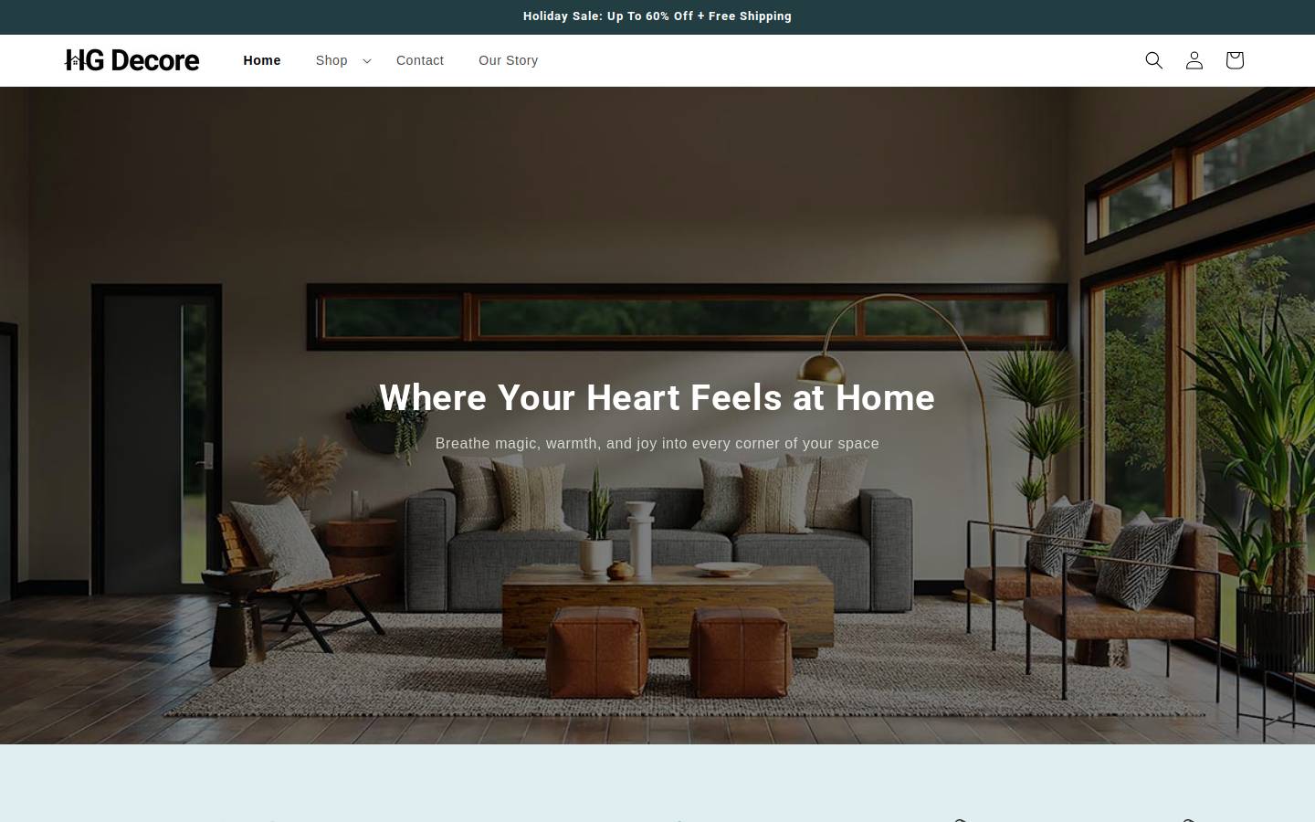 hgdecore.com homepage screenshot