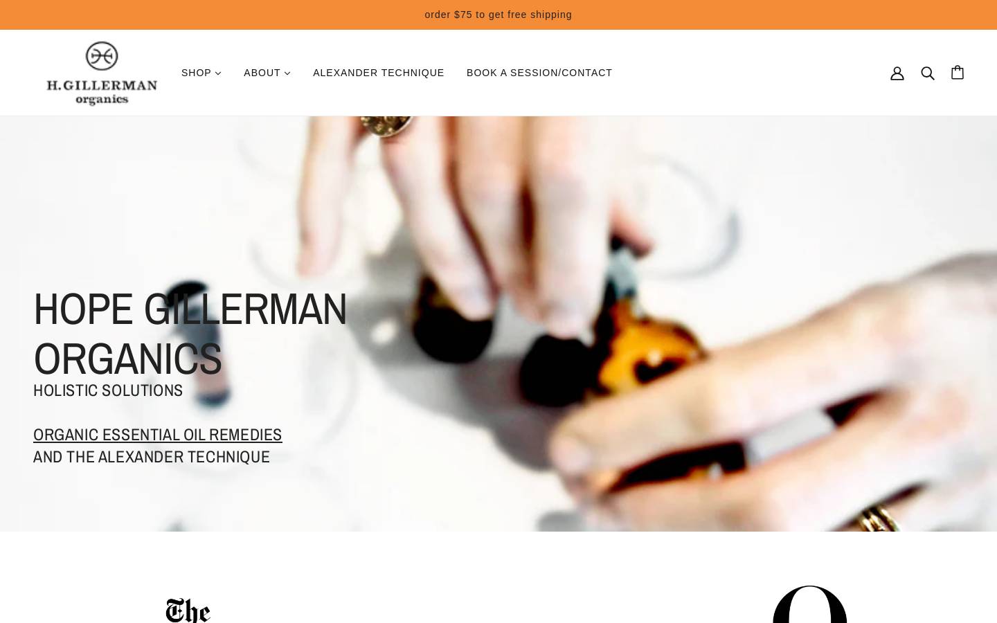 hgillermanorganics.com homepage screenshot