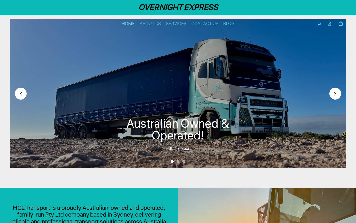 hgltransport.com.au homepage screenshot