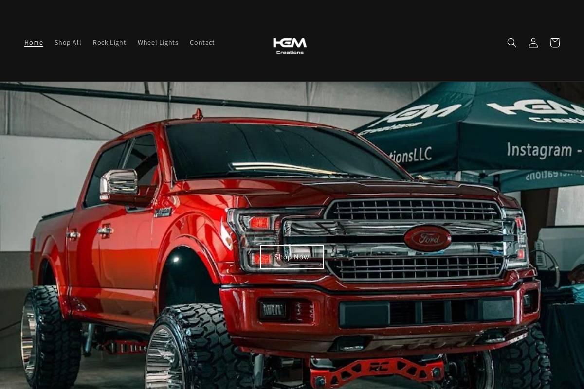 hgmcreations.net homepage screenshot
