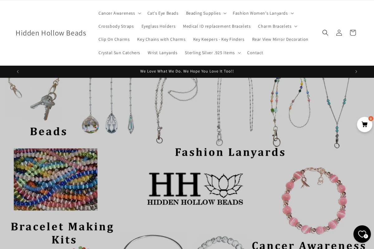 hhbeads.com homepage screenshot