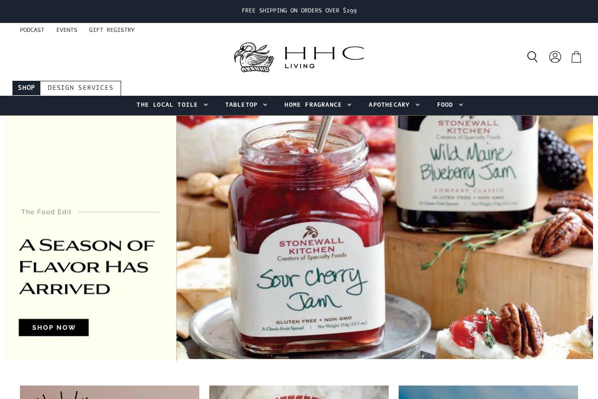 hhcliving.com homepage screenshot